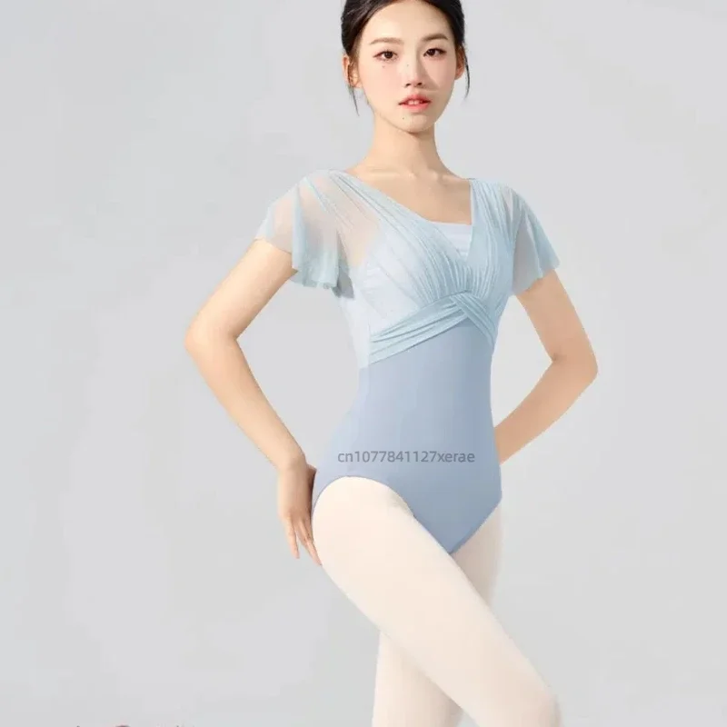 

Ballet Costume for Girls, Summer Girls Art Exam Gymnastics Body Classical Dance Jumpsuit, Stage Group Performance Costume