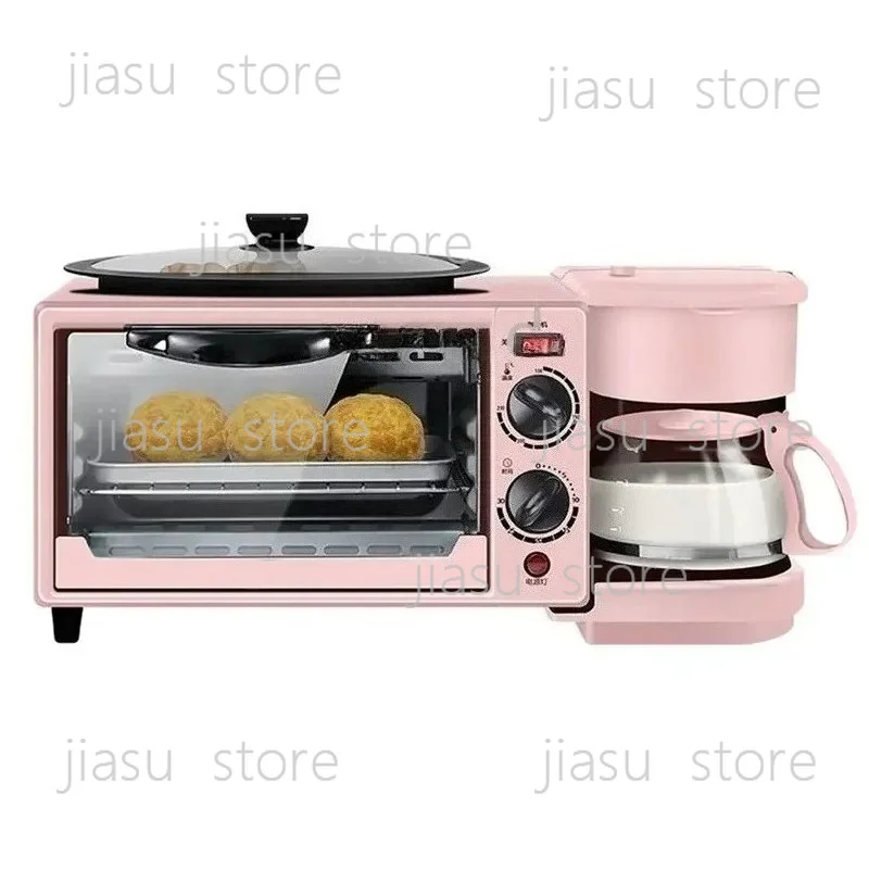 Home Use 3 In 1 Breakfast Makers Multi Function Breakfast Machine with Electric Heater 9L Toaster Oven Coffee Maker Frying Pan