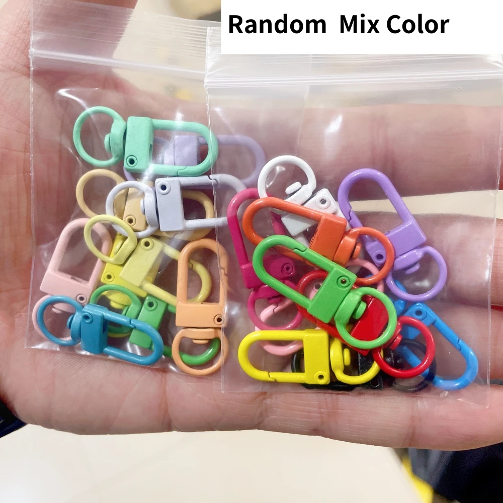 10/20pcs Colorful Metal Plated Lobster Clasp Hooks
