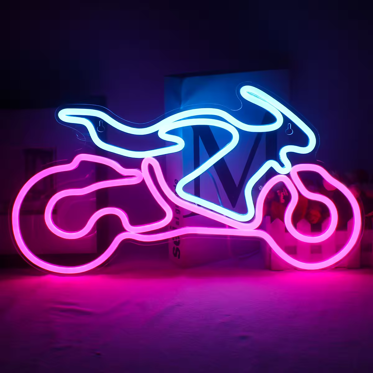 Enseigne au néon LED pour décoration murale de moto, USB 62, lumières de chambre, magasin d'art de vélo, club, fête, sport, garage