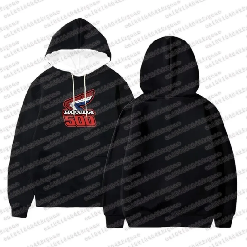 

2025 Motorcycle Enthusiast Hoodie Men Women Autumn/Winter Long Sleeved Pullover Motorcycle Honda Printed Sports And Leisure Top