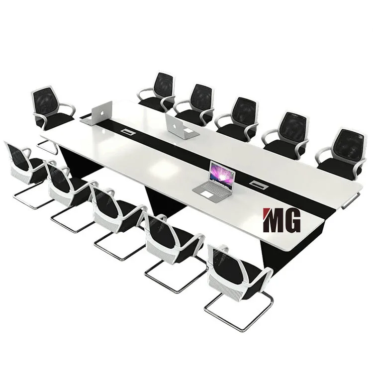 Wholesale Price Modern Large Size Office Conference Wood Table Meeting Room Elegant  Discussion Desk for 10 Person