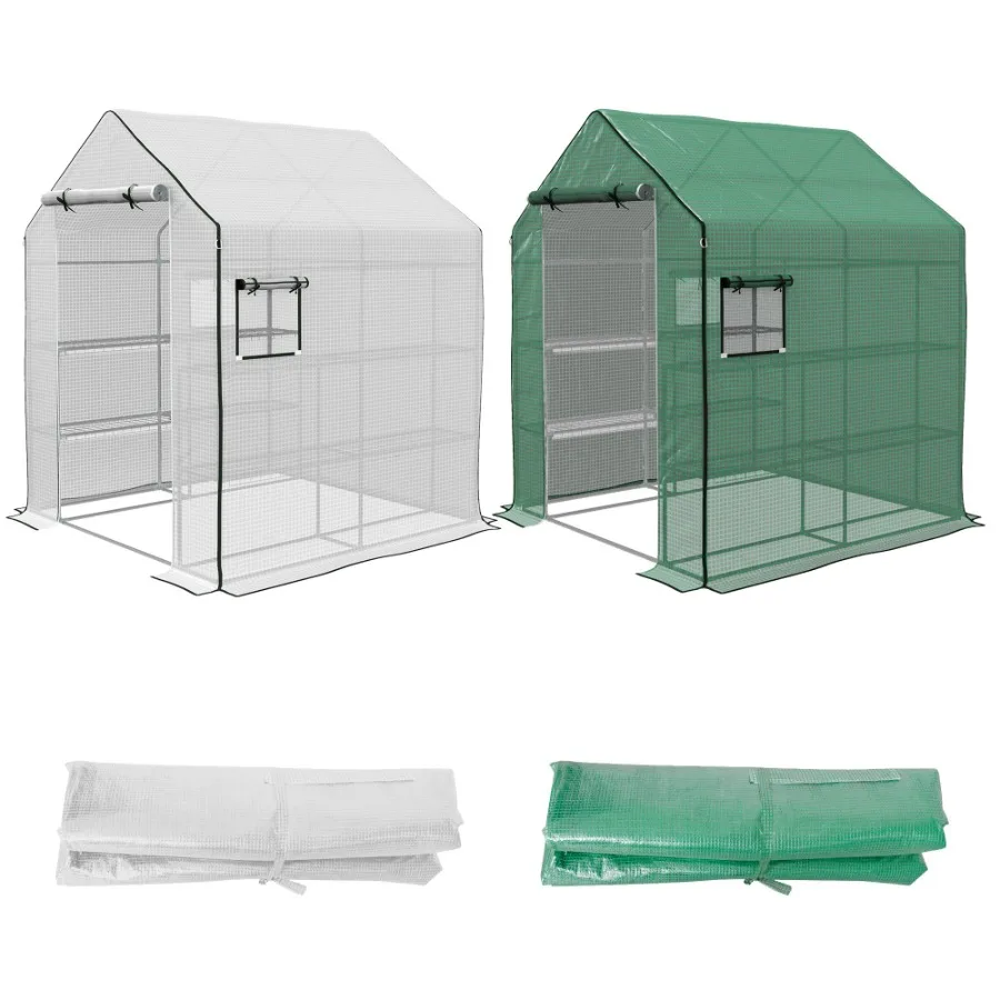 

Replacement Cover for WalkIn Greenhouse: with RollUp Door Vents Fits 55x56x75 inch Models