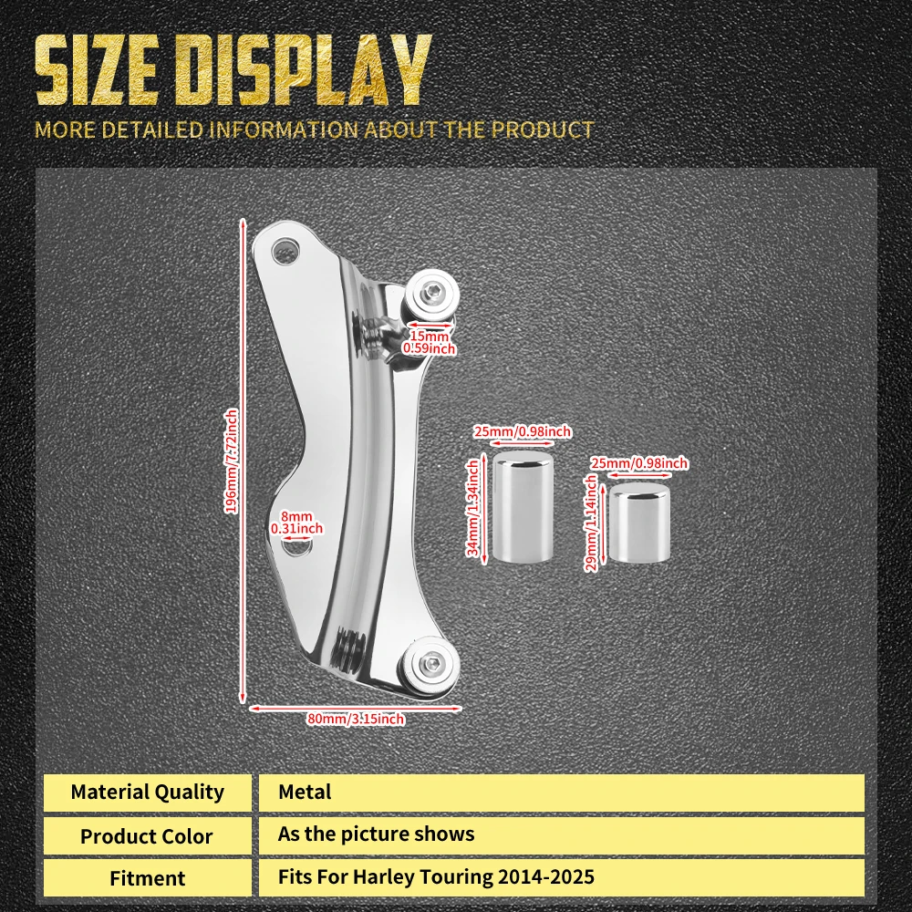 Motorcycle 4 Point Docking Hardware Kit Cover Detachable For Harley Touring Street Glide FLHX 2014-2025 Road King Glide CVO FLHR