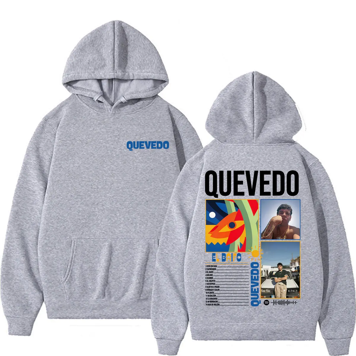 Rapper Quevedo 2026 EL BAIFO Grafik-Hoodies für Männer und Frauen Harajuku Vintage Gothic Sweatshirt Lässiger Gemütlicher Übergroßer Kapuzenpullover – Detail 5