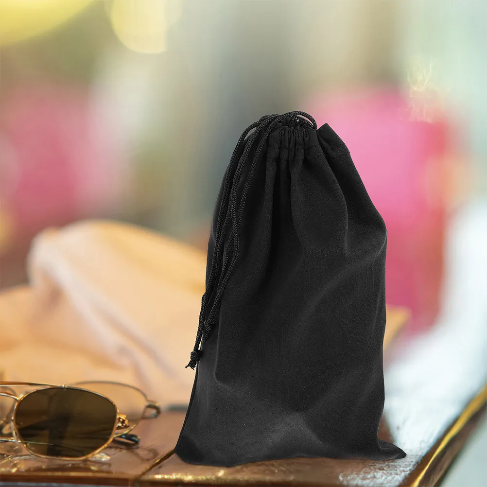 

12 Pcs Snow Goggles Replacement Pouch Sunglasses Drawstring Bag Ski Black Storage Organizer Bags