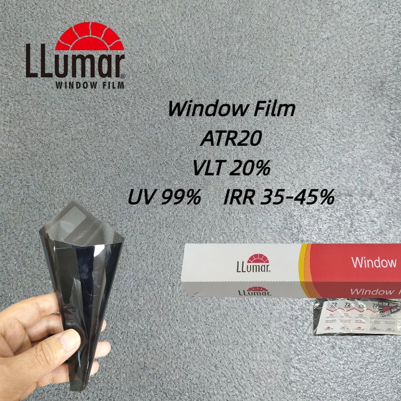 Premium LLumar Window Tint Film 20% VLT Nano Carbon High Privacy UV99% Heat Blocking PET Material Anti Glare Security