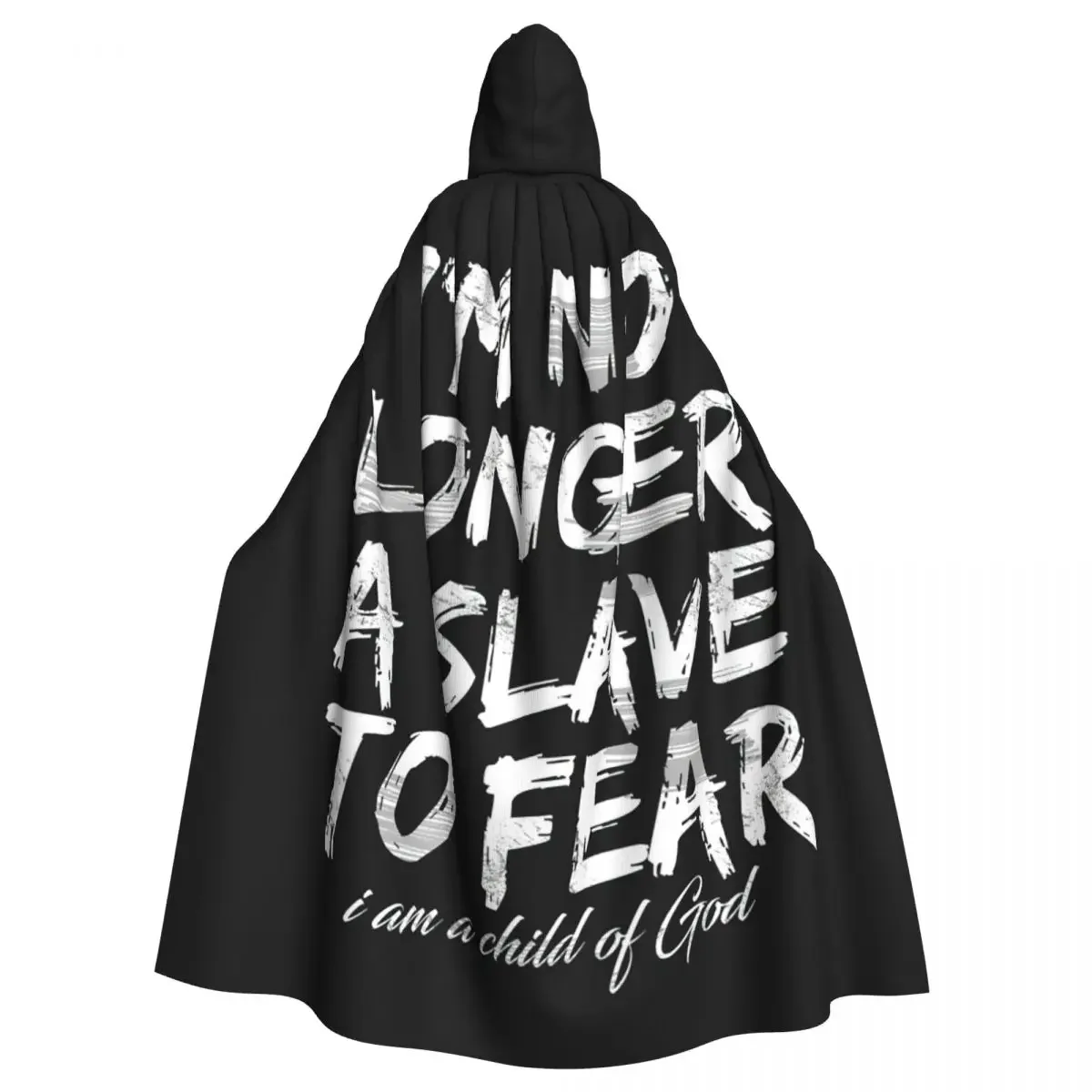 No Longer Slaves Hooded Cloak Halloween Party Cosplay Woman Men Adult Long Witchcraft Robe Hood