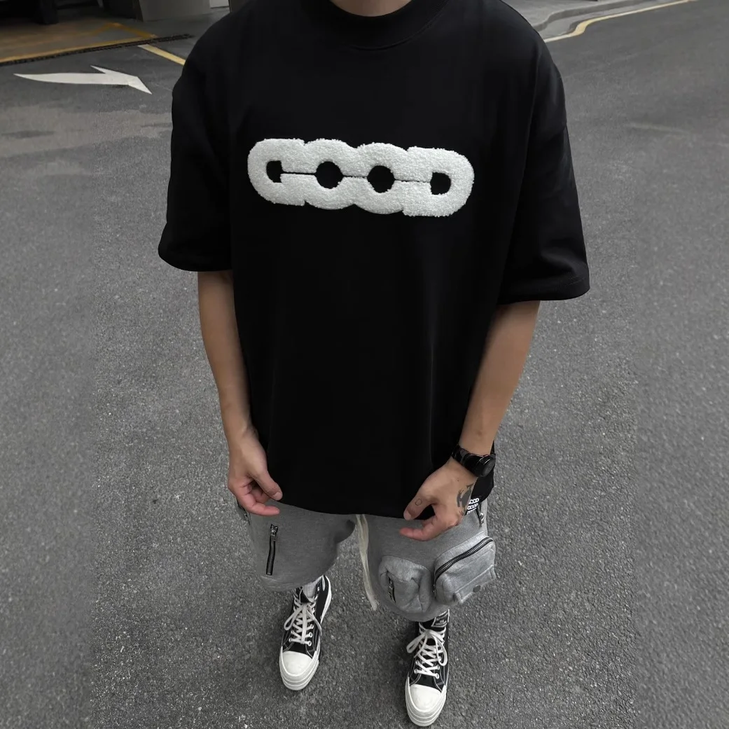 

2026 Goodbrand Fashion Summer Earth Jacquard Wet Towel Embroidered Casual Unisex Couple T-Shirt