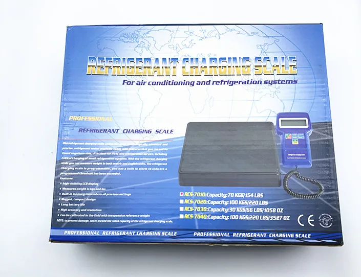 2020 Hochwertige elektronische Kältemittel-Ladewaage RCS-7010, kann 70 kg oder 100 kg tragen, 30 Stunden kontinuierliche Nutzung
