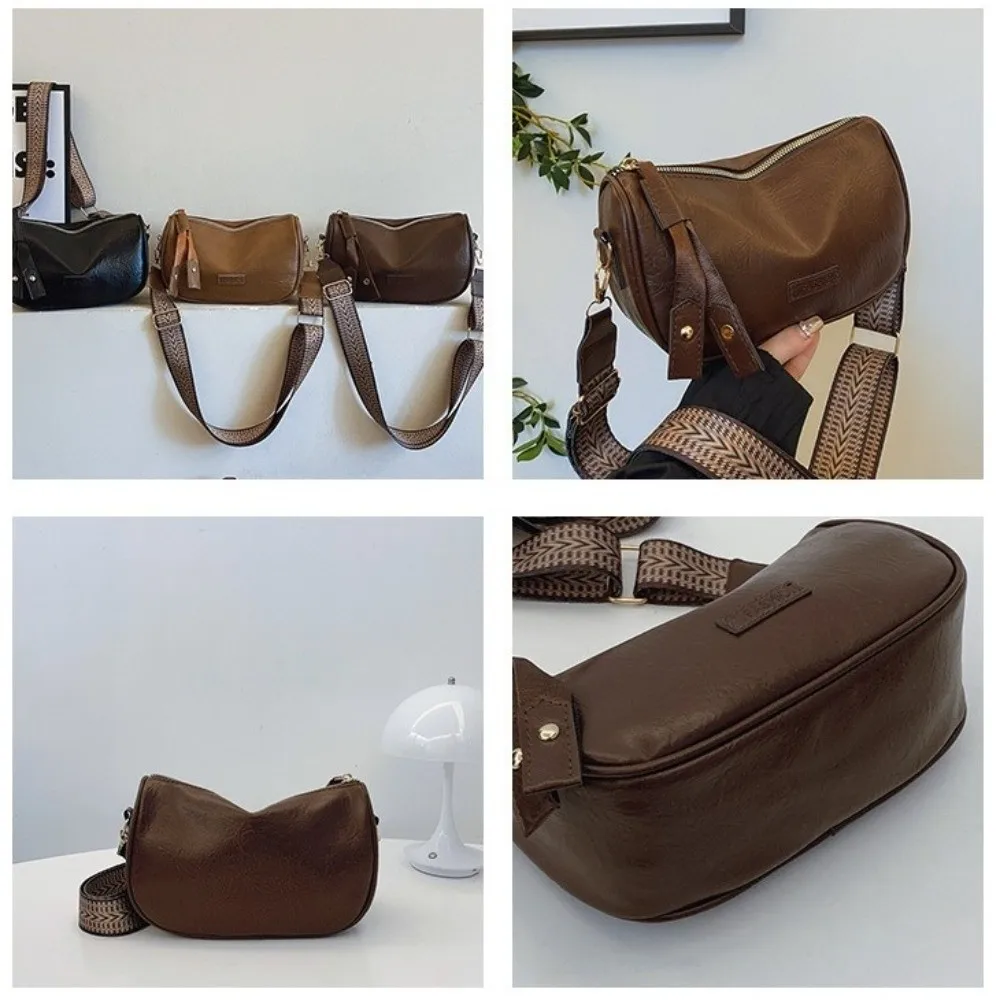Langlebige Retro-Umhängetasche aus PU-Leder, lässige Handtasche, vielseitige Messenger-Taschen mit großem Fassungsvermögen für Damen – Detail 11