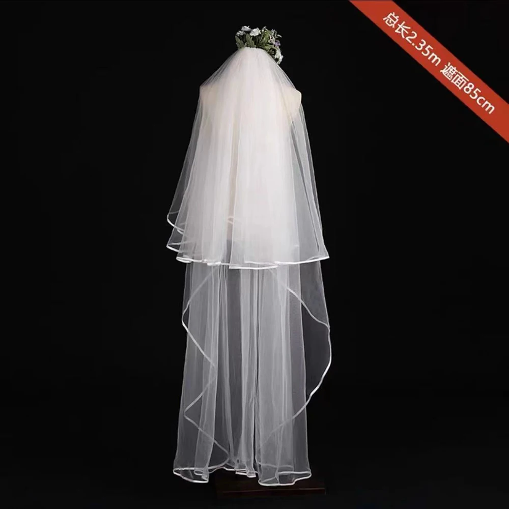 Tulle Wedding Veils Two Layer With Comb with Face Cover Bridal Veil Marriage Wedding Hair Accessories