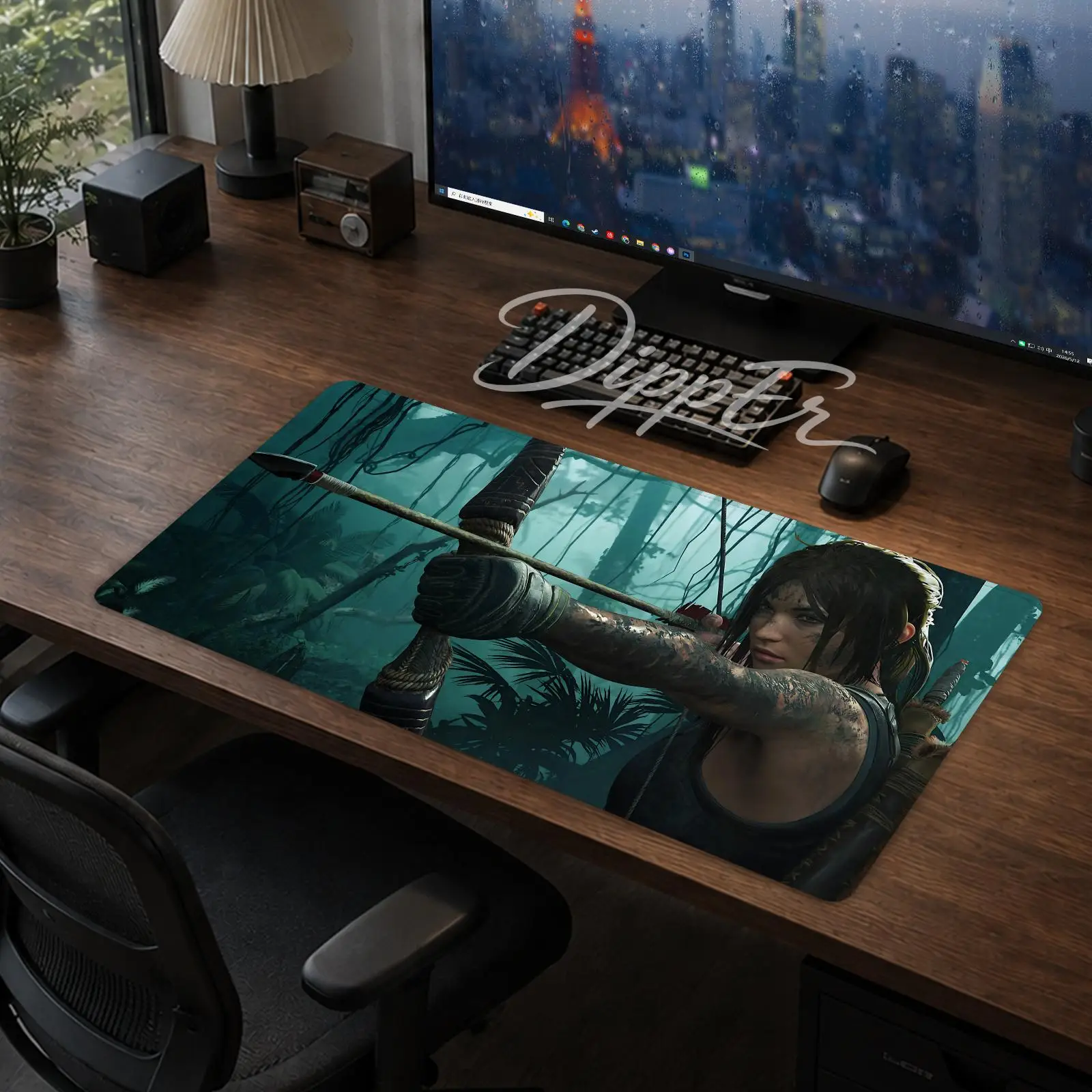 

A-Shadowof the Tomb Raider Mouse Pad Office Large Desk Mat Gaming Mousepad Rubber Bottom Non-Slip Cushion 900X400