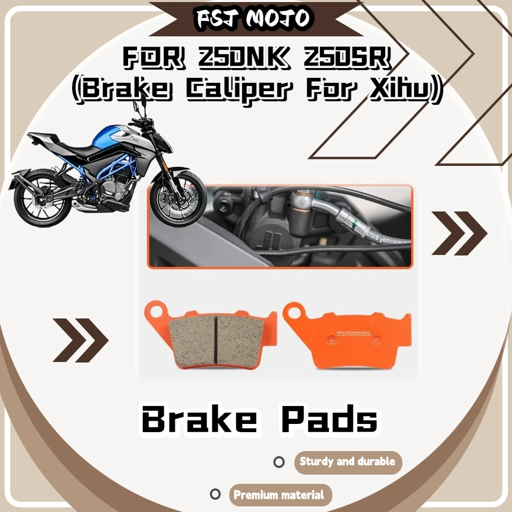 For 250NK 250SR Xihu Caliper Disc Brake Pads Ceramic Super Alloy Stable High Speed Braking Strong Clamping Force Adapt Complex R