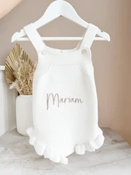 Personalized Baby Knit Bodysuit Custom Name One Piece Spring Infants Children Girls Gifts Clothes New Born Ropa Para Bebe Romper