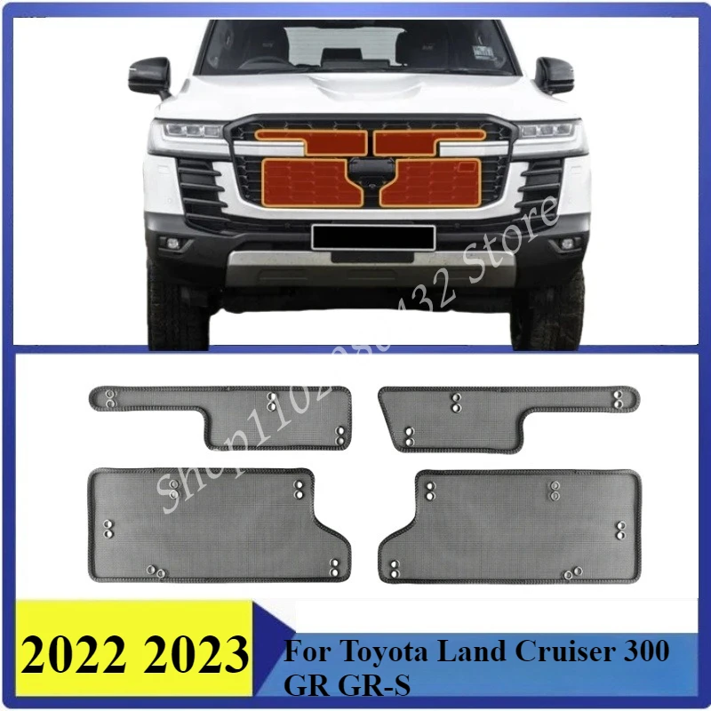 

Insect-proof Air Inlet Protect Cover Airin Insert Net Vent Racing Grill For Toyota Land Cruiser 300 GR GR-S 2022 2023 Filter