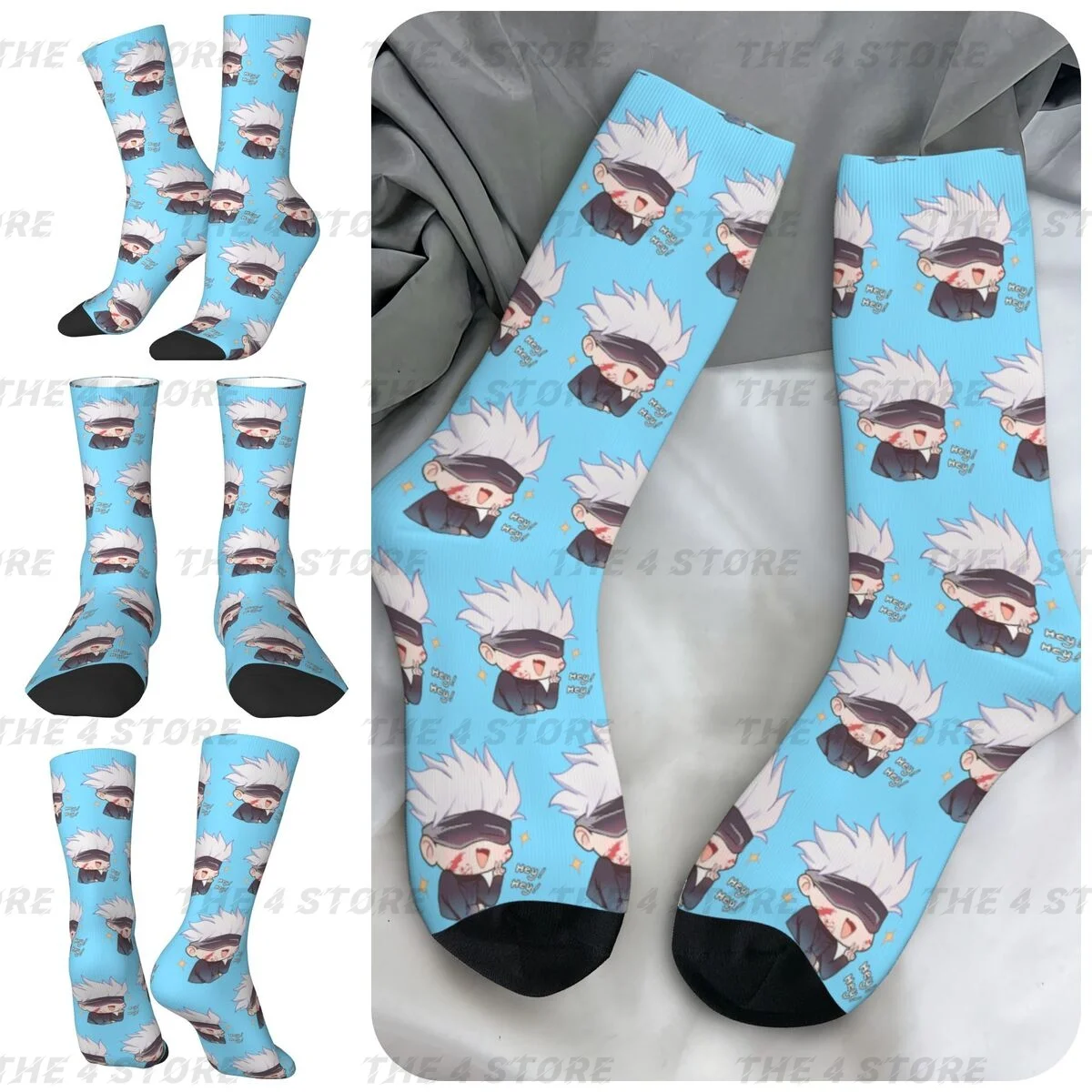 

Jujutsu Kaisen Gojo Satoru High elasticity polyester fiber cosy Unisex Outdoor Happy 3D color printing Socks