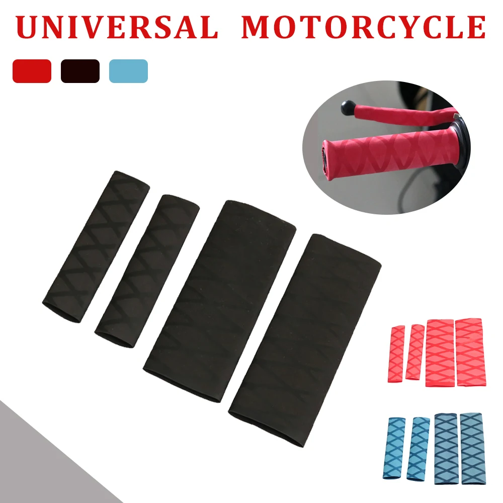 Universal Non-slip Rubber Grip Glove Motorcycle Handle Cover Deformable Heat Shrinkable Grip Cover Sleeve Handlebar Covers