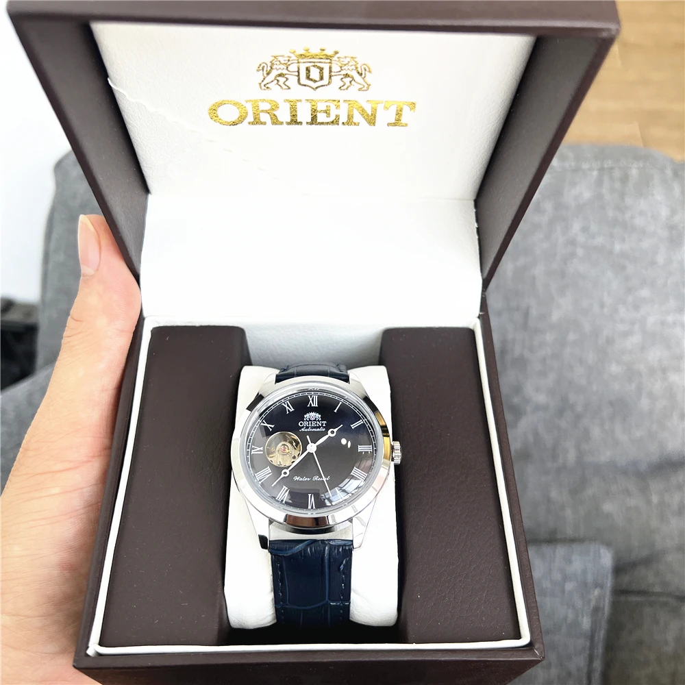 ساعة أورينت المجددة من جهة ثانية يابانية أوتوماتيكية بالكامل ساعة ميكانيكية مجوفة لرجال الأعمال