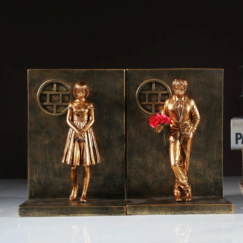 

Banksy Figure Sculpture Bookends, Home Decoration Accessories, Living Room Book Ends, Bookshelf Decor, Desktop Display