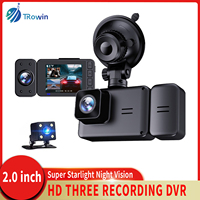 2inch Car DVR Dash Cam Full HD 1080P Hidden Dashcam 3lens Driving Recorder Night Vision Wide Angle Video Camera