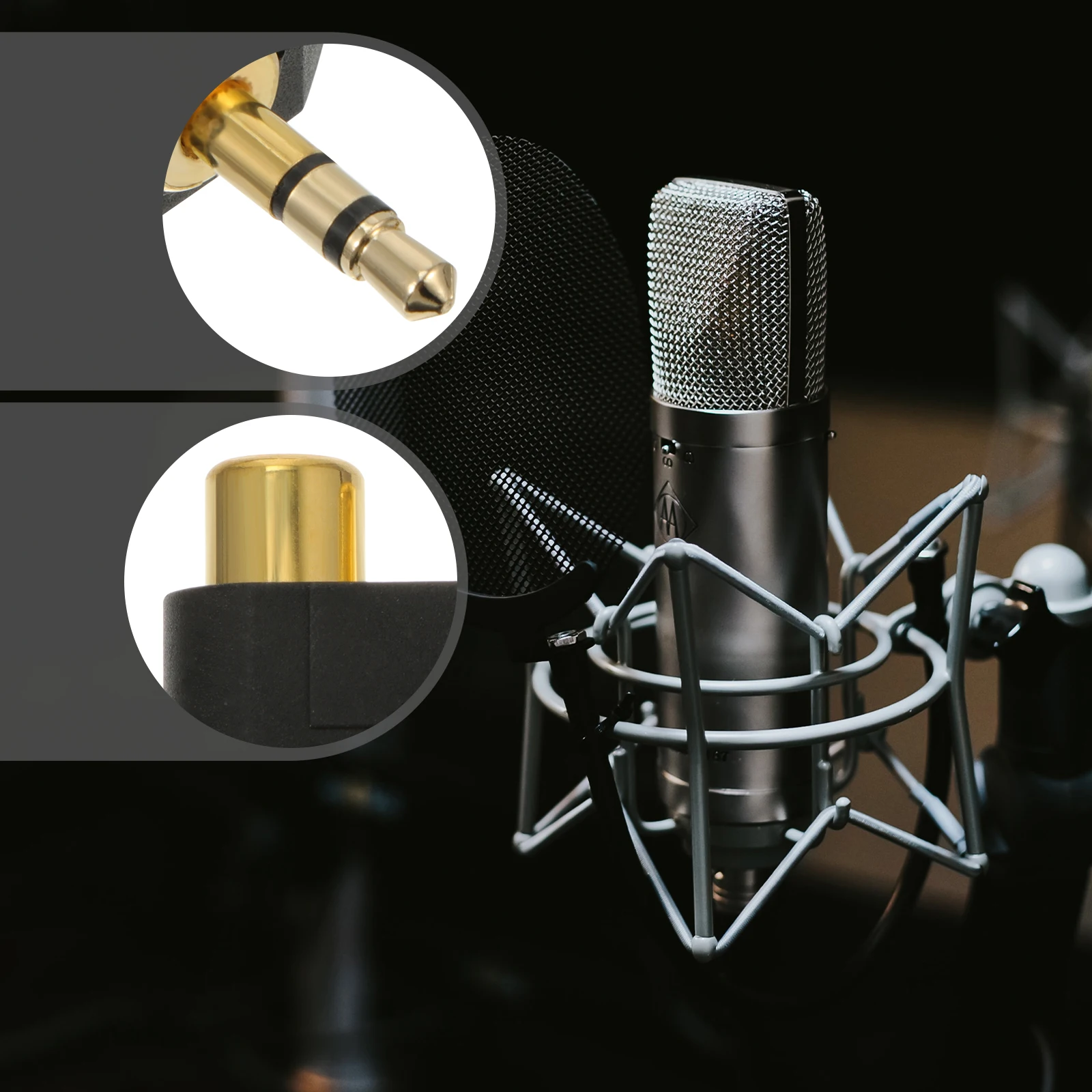 

8 Pcs Television Audio Adapter Speaker Connector Alloy Female Metal Splitter Plug