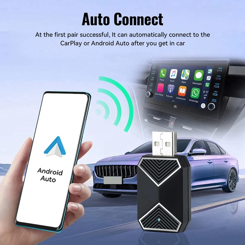 Bezprzewodowy Carplay Auto Mini Box BT Wifi Bezprzewodowy klucz sprzętowy Carplay USB Plug&Play dla Androida 11