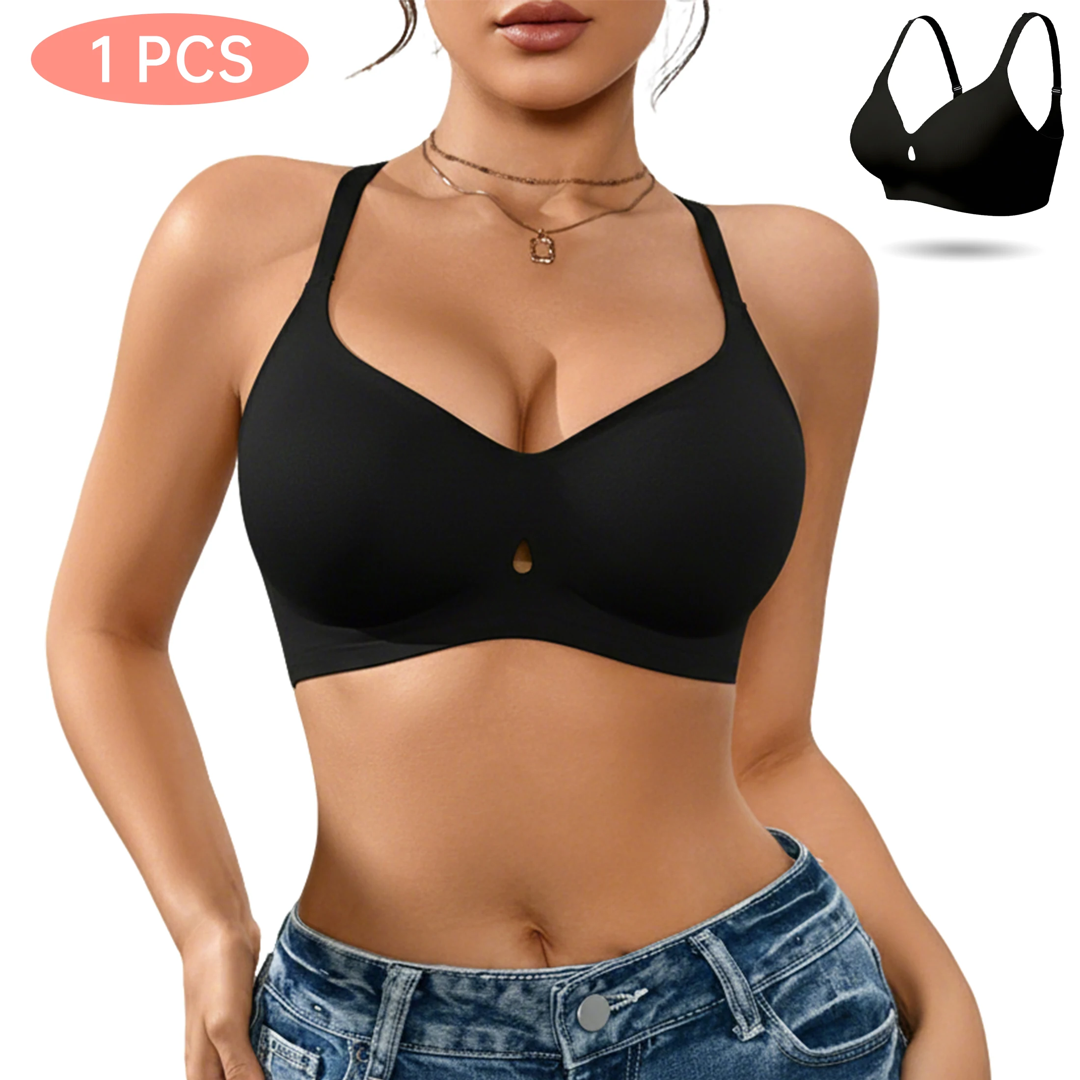 

Женские зимние бюстгальтеры | 3D Soft Air Support, женские бесшовные спортивные бюстгальтеры без косточек — базовые повседневные бюстгальтеры с эффектом пуш-ап