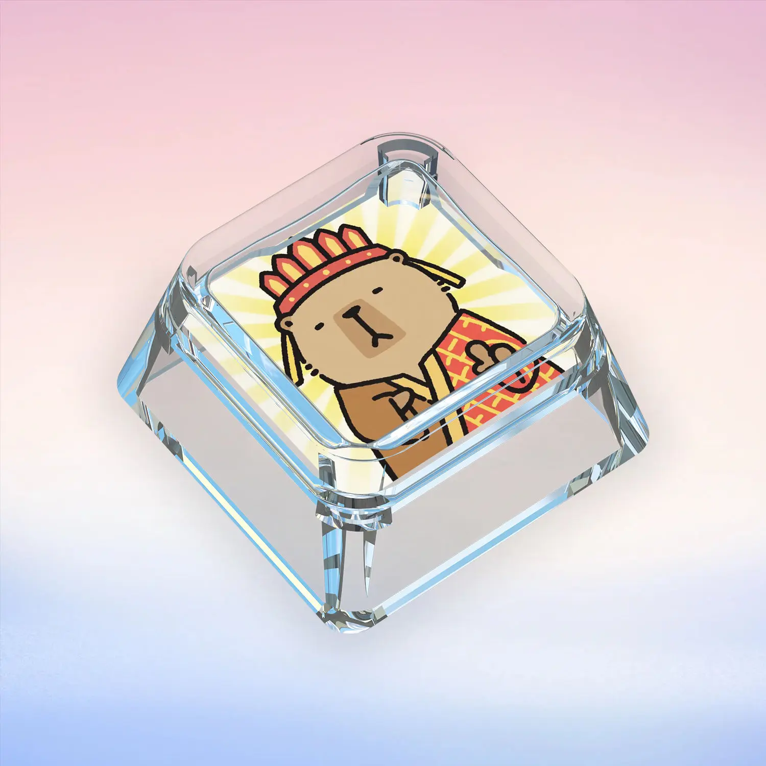 Capybara Mechanical Keyboard Personalized Keycaps Cross Axis Body Cute Capybara Keyboard Cap Transparent Keycaps Gifts Toys