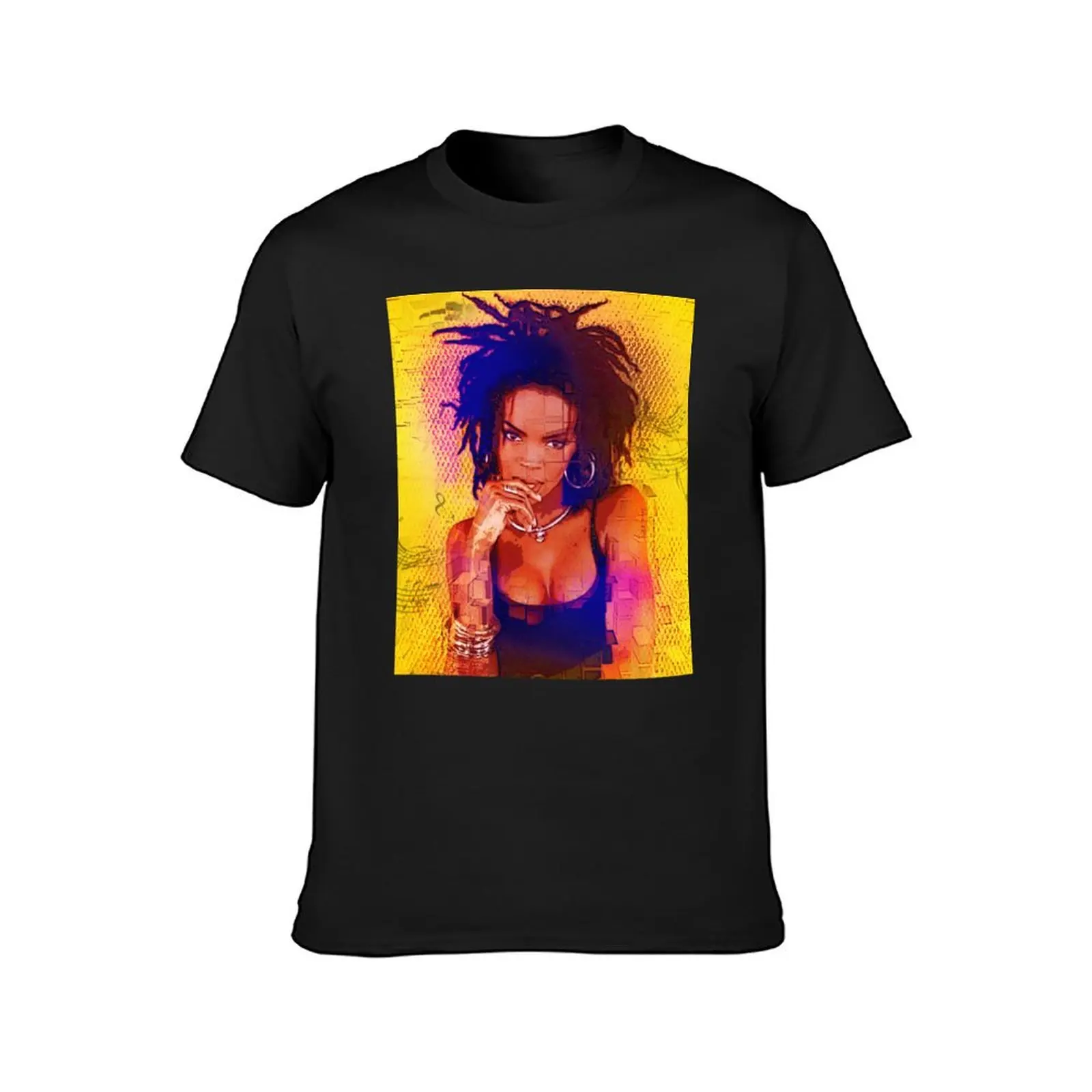 magical vibes Lauryn Hill - colors and yellow - digital paint by Iona Art Digital T-Shirt blanks t shirts for men