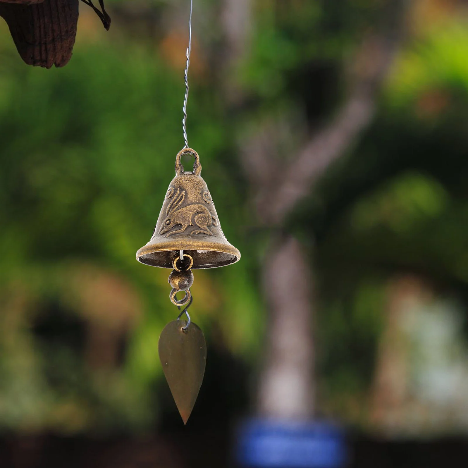 11 Pcs Metal Bell Feng Shui Bunny Keychain Wind Chime Lucky Necklace Vintage Decorate