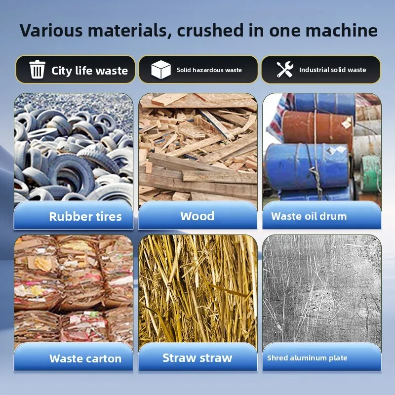 Small Wood Plastic Scrap edder Single Double Shaft Rubber Metal Tire Head Material Crusher hine