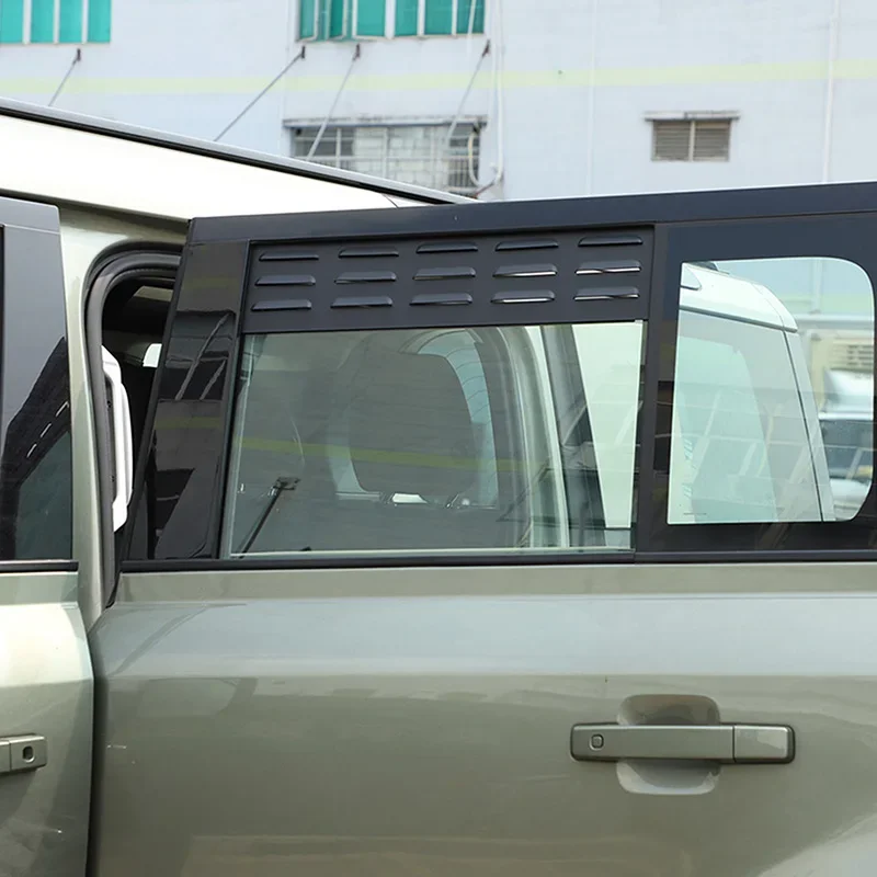 Car Accessories For Land Rover Defender 110 130 2020-2024 Aluminum Black Car Front Rear Door Air Vents Ventilation Shutters Trim