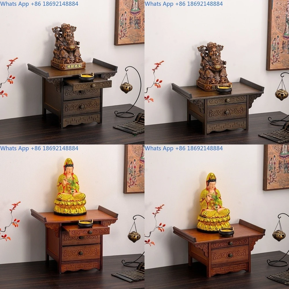 

Altar Table for Home Use Buddha Statue Display Stand with Tiered Design for Deity Worship Modern Elevated Platform for Religious