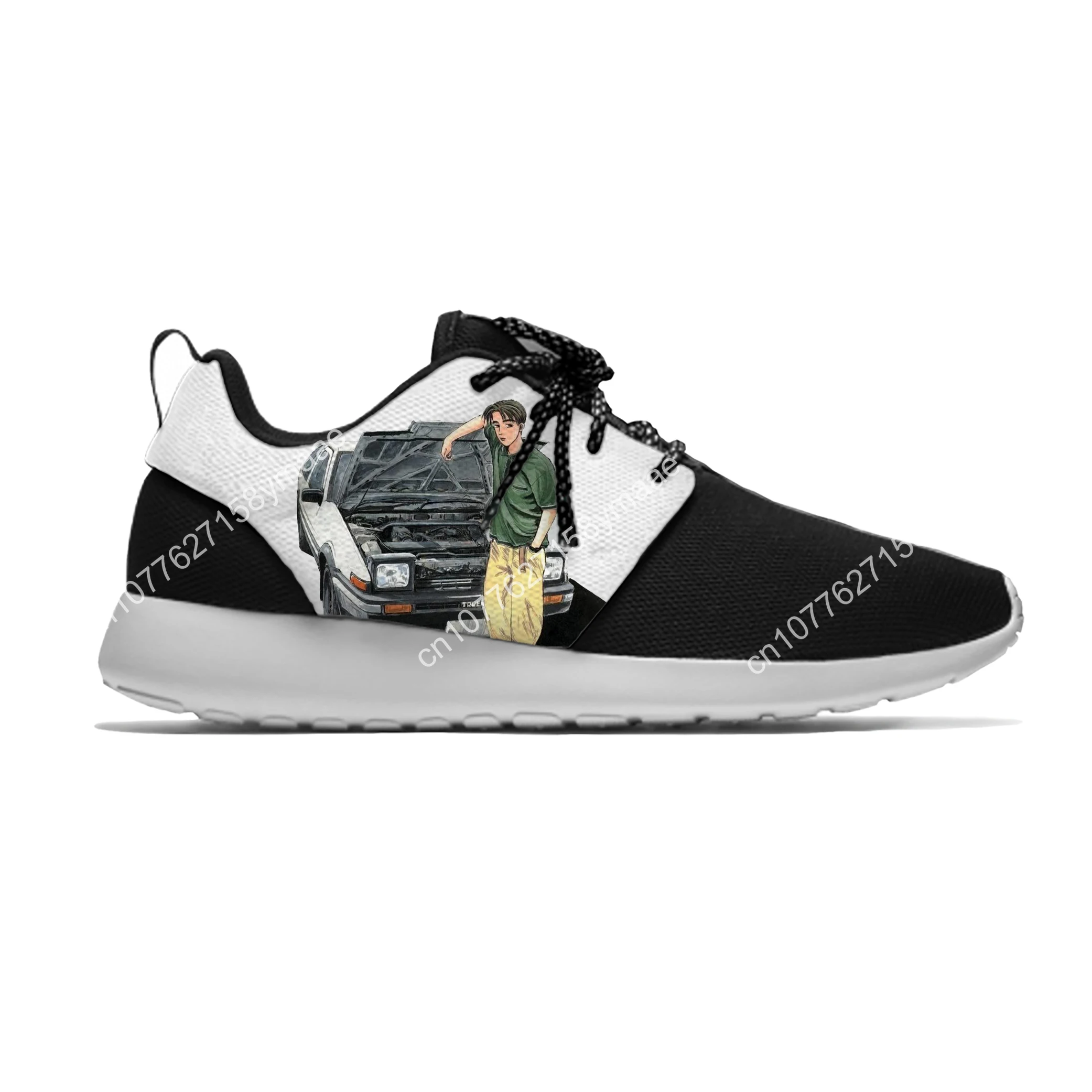 Japanese Anime Manga AE86 Initial D Fashion Funny Sport Running Shoes Casual Breathable Lightweight 3D Print Men Women Sneakers