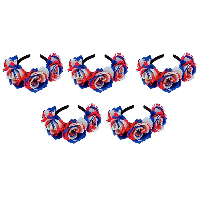 5Pcs Blue White Red Sports Hair Band For Men Women Hair Head Hoop Band Sports Headband Hairband Hair Accessories