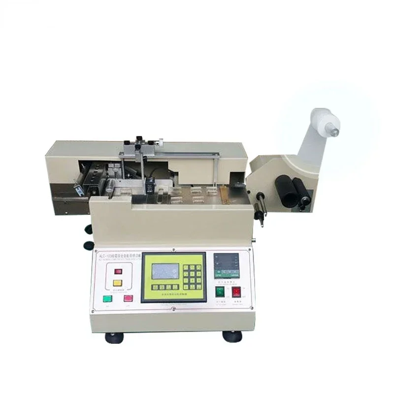 

Full-automatic hot and cold positioning and marking machine for cutting water washing label pvc slicer English version