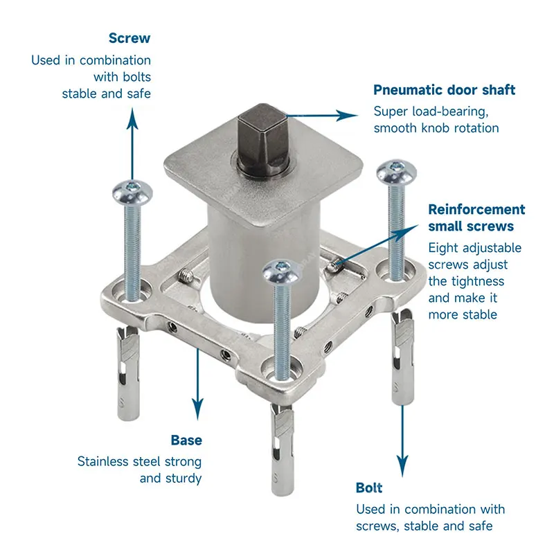 Concealed Rotating Shaft Hinge - Stainless Steel for Security Door, Wooden Door, Window Hardware