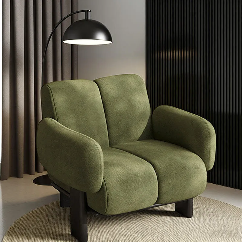 

&French-style Vintage Single Sofa Chair Designer Hotel Homestay Living Room Light Luxury High-end Fleece-lined Home Furniture