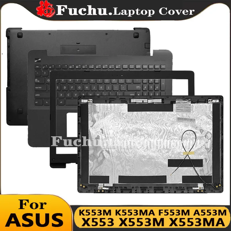 New For ASUS X553 X553M X553MA K553M K553MA F553M A553M  Laptop Back Cover Front Bezel Palmrest Upper Rear Lid Black