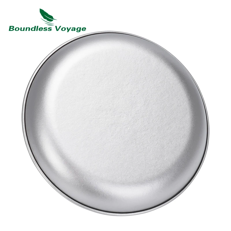Boundless Voyage Camping Plate Titanium Dinner Plate Stackable Kitchen Tableware Reusable Dish Set of 1/3, Dishwasher Safe