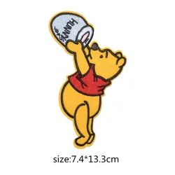 1PCS Winnie the Poo  Embroidered Cute Bear Badge Big Plush Patch Clothing Accessories DIY Clothing Jacket Hand Sewing Decorative