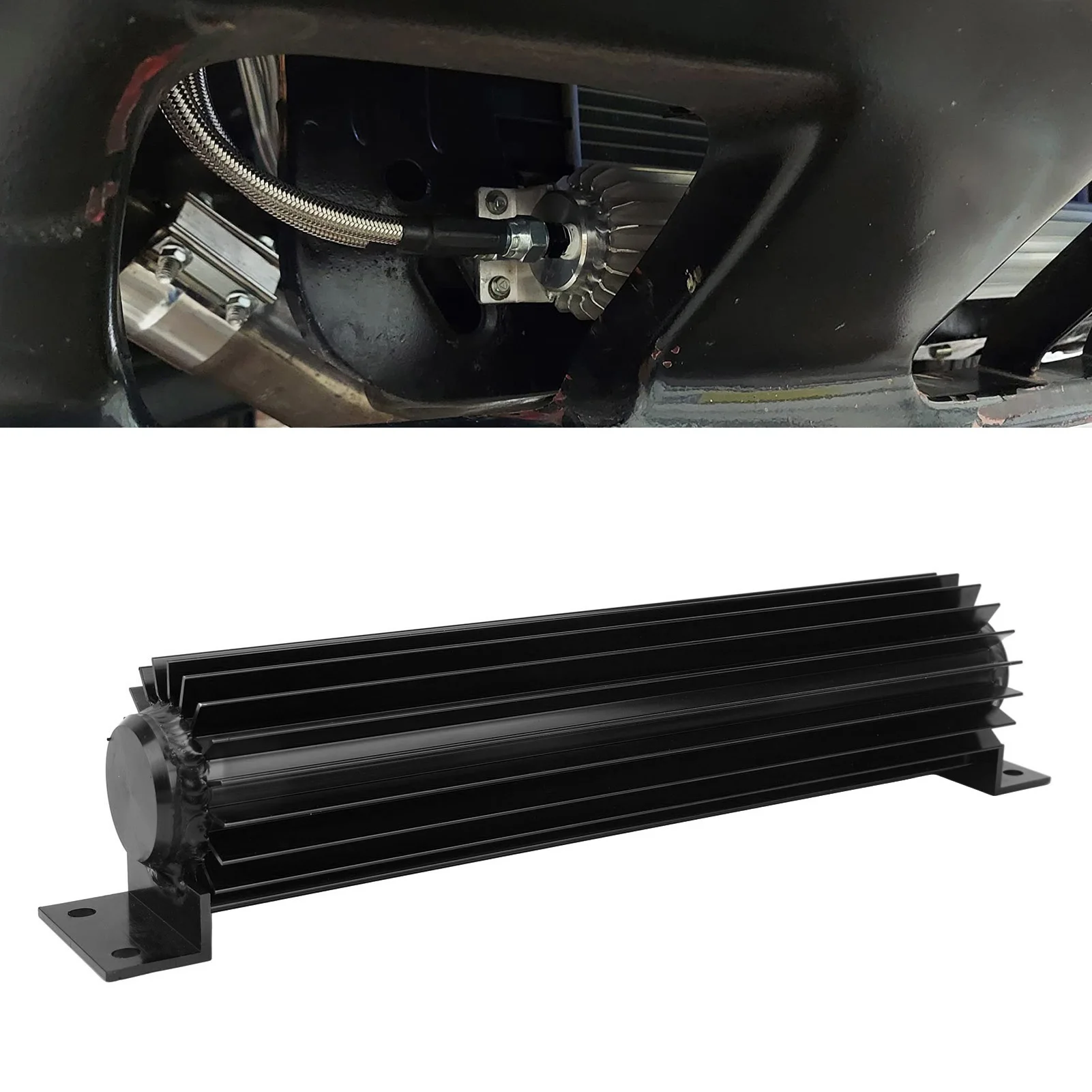 

Heat Sink Antirust 12in Dual Channel Cooler Efficient Cooling with 1/4in NPT Fittings for Car Truck