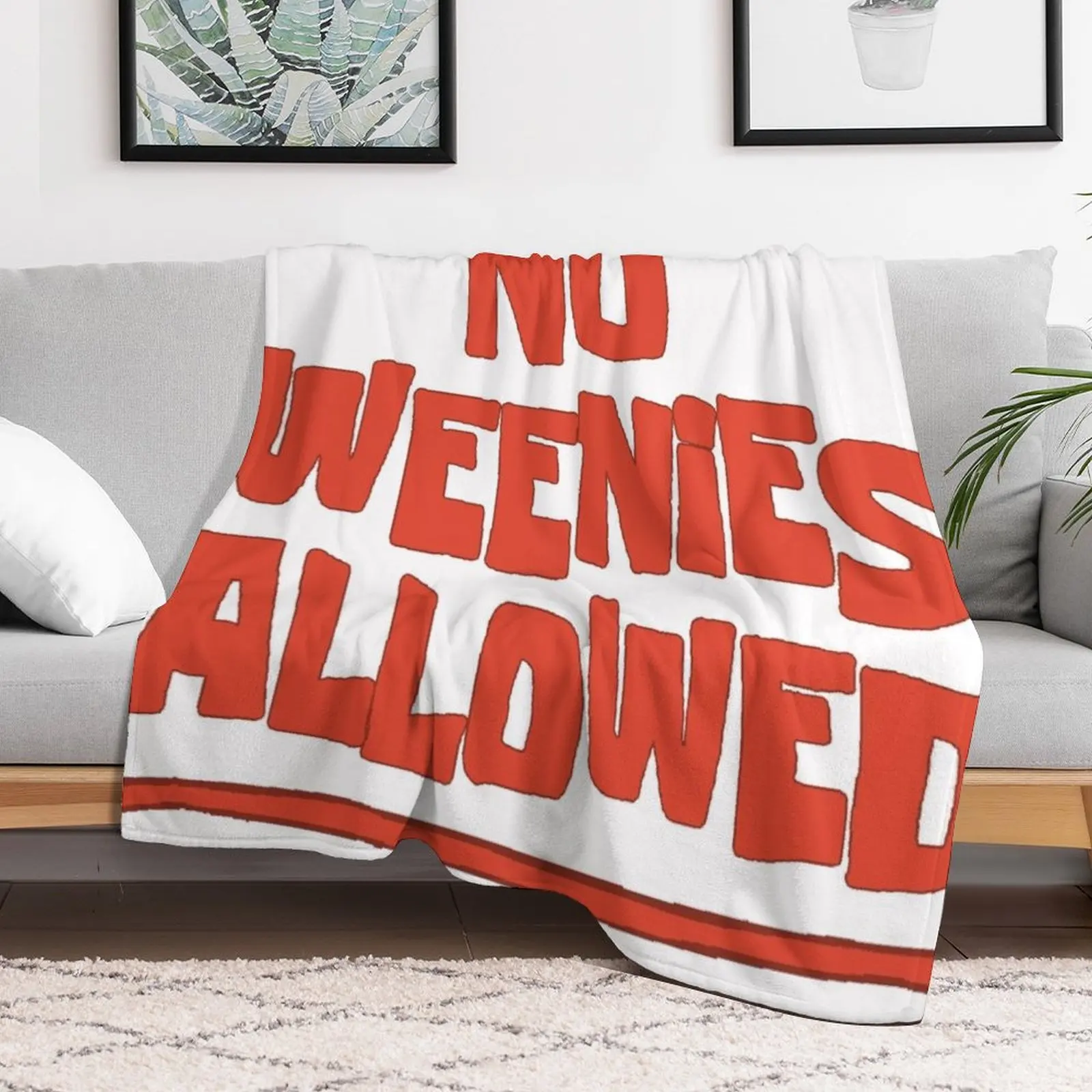 No weenies allowed Throw Blanket for babies Plush Kid'S Blankets