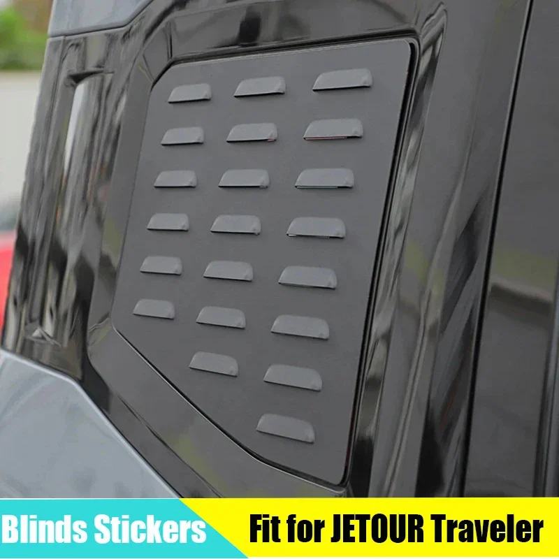 

Car Louvers Fit for Chery JETOUR Traveler T2 2023 2024 Automotive Glass Blinds Stickers Aluminum Alloy Car Exterior Trim Parts