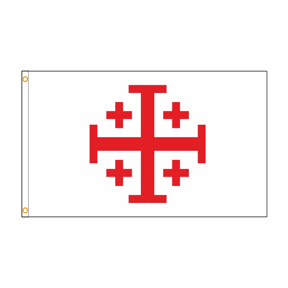 90x150cm Jerusalem Cross Flag Banner Decoration 3X5FT FLAGLAND