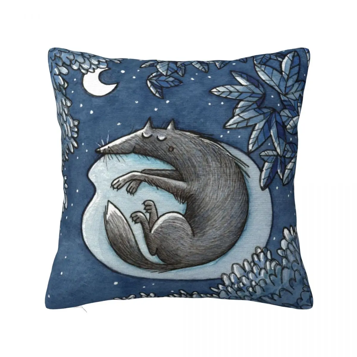 

Nacht -Night- -Wolf- Throw Pillow Pillowcases Bed Cushions New year