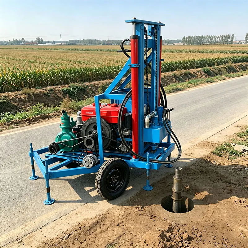 

Customized Professional Grade Water Well Drilling Rig Crawler Type 22-35HP 180m Portable Diesel Hydraulic Flexible Movement
