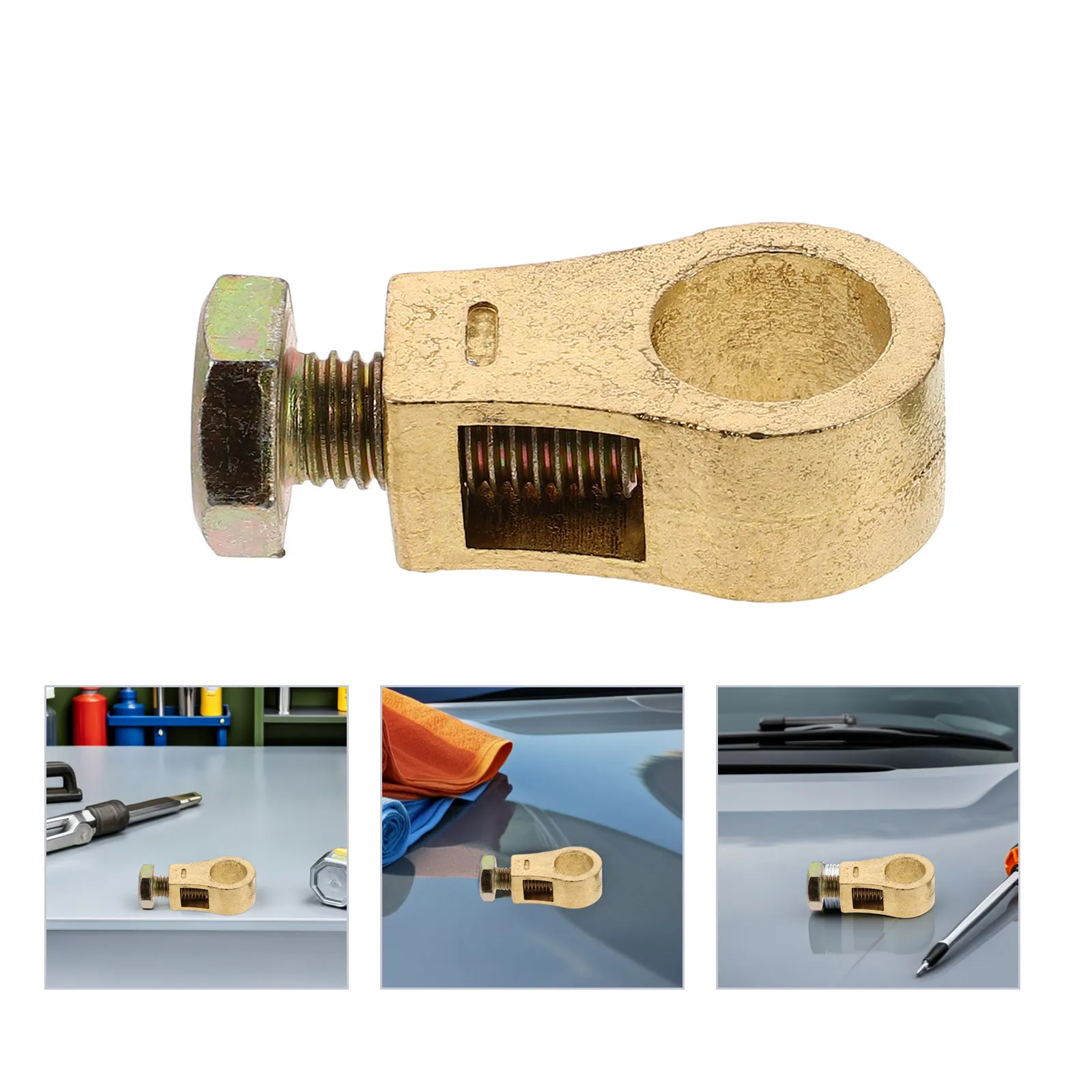 

1Pair Heavy Duty Solid Tinned Copper Battery Terminal Clamps for Car Truck Boat Automotive Battery Connectors Universal Positive