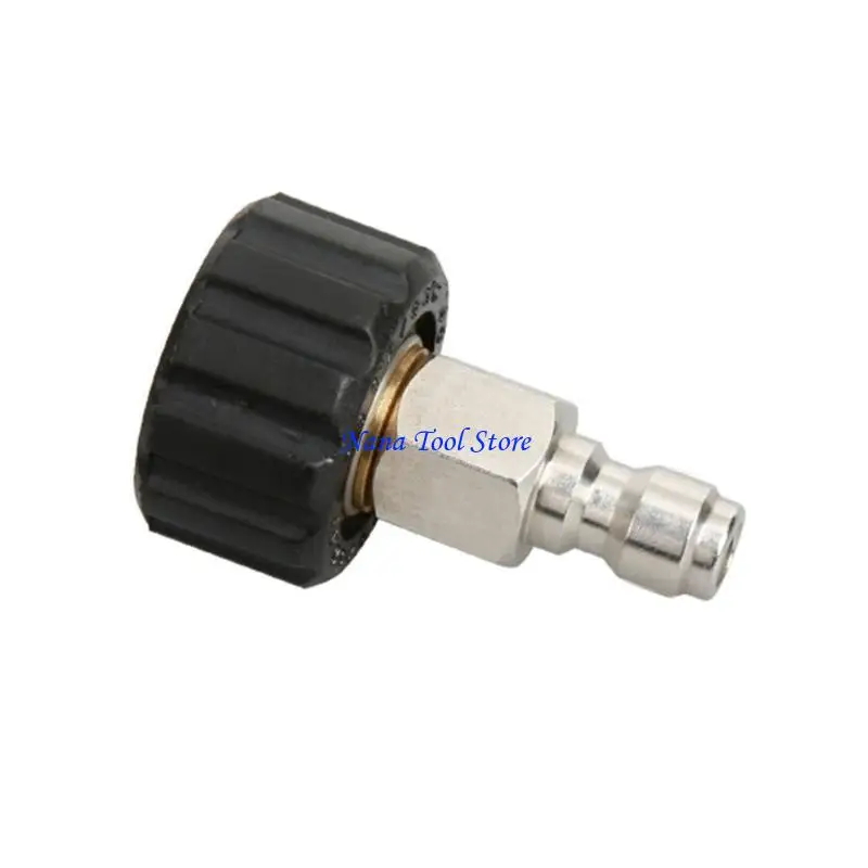 31GJ Efficient M22 14mm to 1/4Inch Quick Connection Adapter for Home Garden Pressure Washer Applications Cleaning Equipment